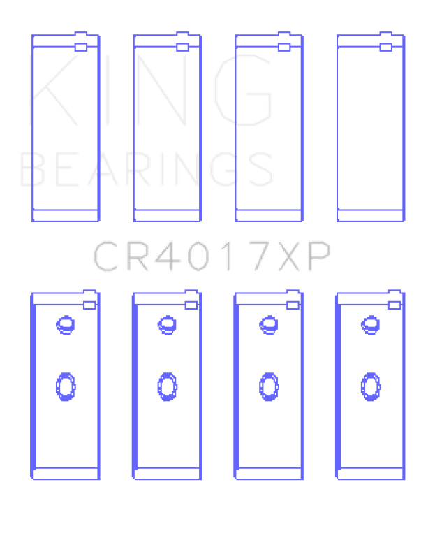 King Engine Bearings Opel 1.6L/1.8L/2.0L/2.4L (Size .026) Connecting Rod Bearings (Set of 4) - My Store