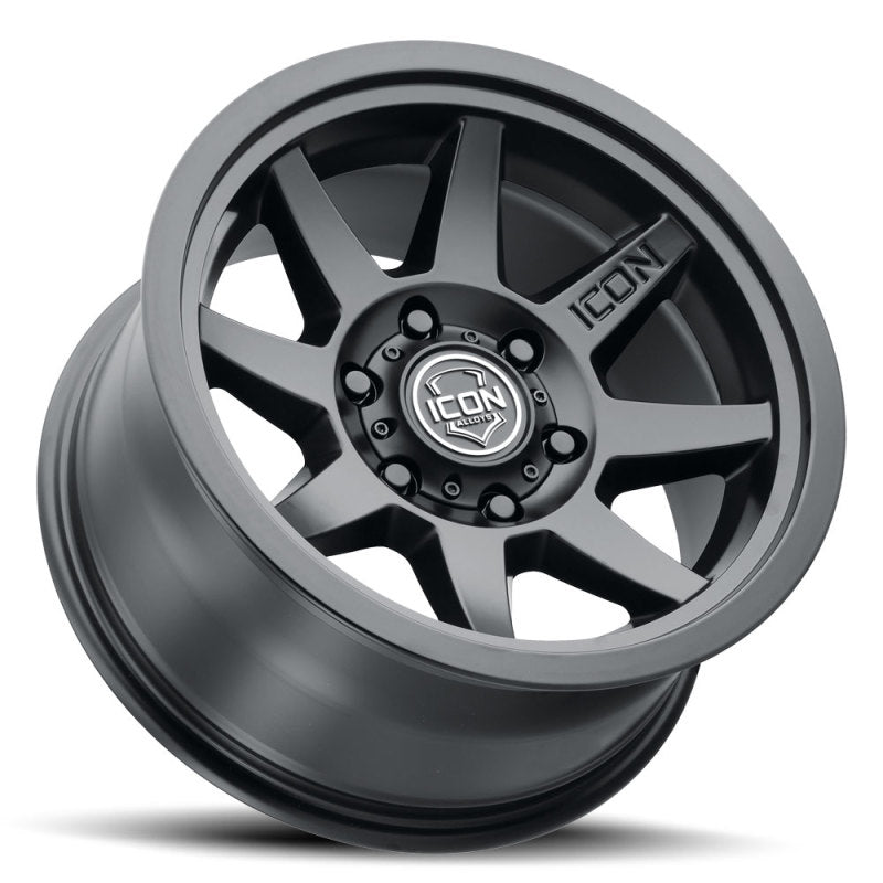 ICON Rebound 17x8.5 6x5.5 0mm Offset 4.75in BS 106.1mm Bore Satin Black Wheel - My Store