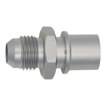 compare product DeatschWerks 6AN Male Flare to Toyota Module Quick Connect - Anodized DW Titanium