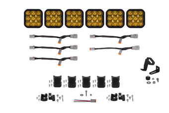 compare product Diode Dynamics SS5 Pro Universal CrossLink 6-Pod Lightbar - Yellow Driving
