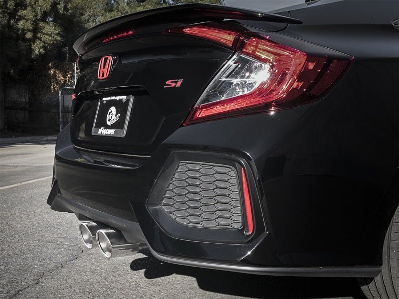 aFe Takeda 3in 304 SS Cat - Back Exhaust System w/Polished Tips 2017+ Honda Civic Si (4dr) I4 1.5L (t) - My Store
