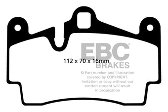 compare product EBC 11-15 Audi Q7 3.0 Supercharged Extra Duty Rear Brake Pads