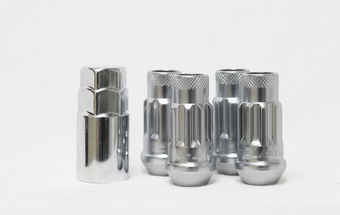 compare product Wheel Mate Monster Open End Lug Nut Set of 4 - Chrome 1/2in