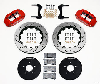 compare product Wilwood Narrow Superlite 6R Front Hat Kit 14.00in Drill Red 1994-2004 Mustang