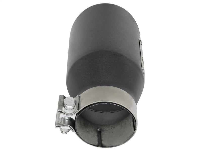 aFe MACH Force - Xp 3in 304 SS Metallic Black Exhaust Tip 3in In x 4 - 1/2in Out x 9in L Clamp - On Right - My Store