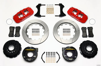 compare product Wilwood AERO4 Rear P-Brake Kit 14.00in Red Ford 8.8 w/2.5in Offset-5 Lug