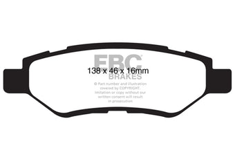 compare product EBC 09-15 Chevrolet Camaro 3.6L Bluestuff Rear Brake Pads
