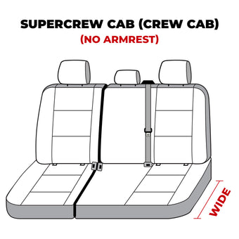 compare product Covercraft 19-24 Ford F-250 Polycotton SeatSaver Custom Second Row Seat Covers - Charcoal