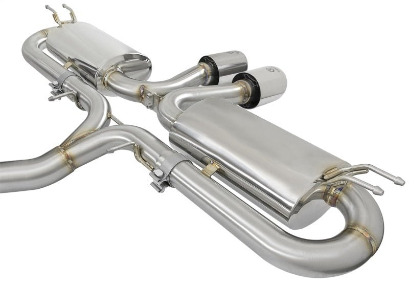 aFe Takeda 3in 304 SS Cat - Back Exhaust System w/ Polished Tips 2017 Honda Civic Si I4 1.5L (t) - My Store