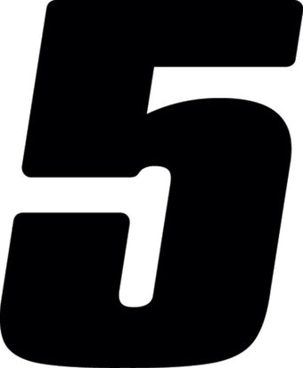 compare product Hardline Dirt Digits 3pk 4 in. - High Gloss Number 5 - Black