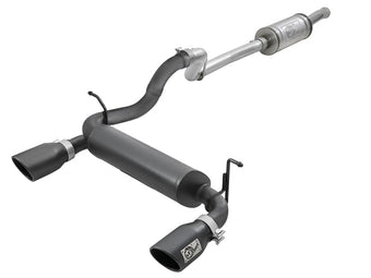 compare product aFe Rebel Series 2.5in 409 SS Cat-Back Exhaust System w/ Black Tips Jeep Wrangler (JL) 2018 V6 3.6L