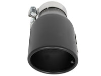 aFe MACH Force - Xp 409 SS Exhaust Tip Black (Left Side) 3in In x 4 - 1/2in Out x 9in L Clamp - On - My Store
