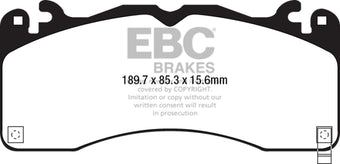 compare product EBC 15-23 Ford Mustang 5.0L (Gen 6) Redstuff Front Brake Pads