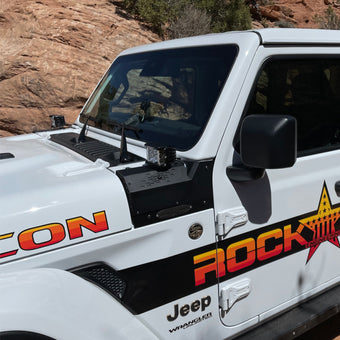 compare product Rock Slide 21-22 Jl/Gladiator: Mojave/Recon/392 Models Jl/Jt Cowl Led Light Pod Brackets