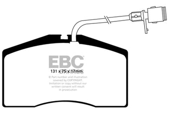 compare product EBC 01-03 Audi S8 4.2 Yellowstuff Front Brake Pads