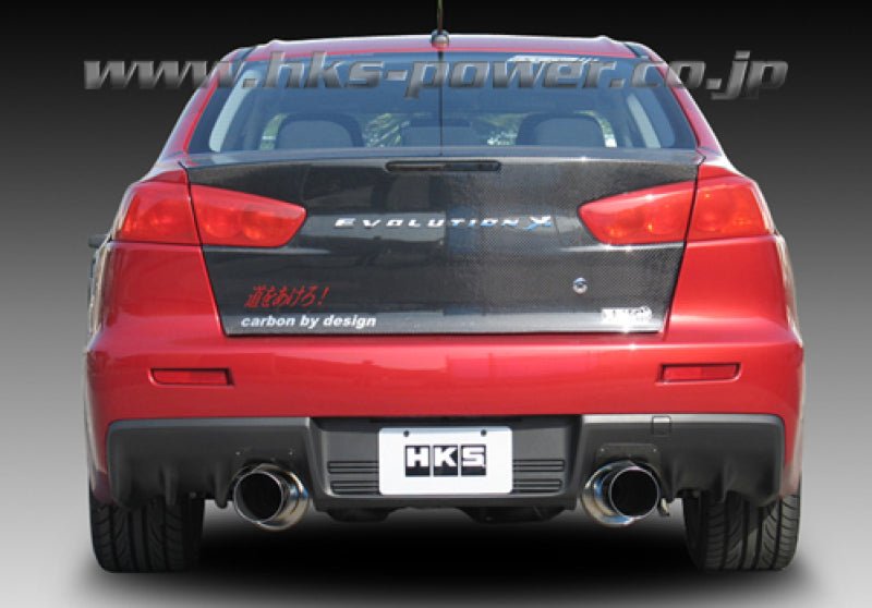 HKS 08 - 09 Evo 10 Hi - Power Dual Tip Catback Exhaust - My Store