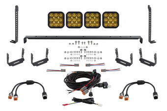 compare product Diode Dynamics 14-23 Toyota 4Runner SS5 Stealth Grille LED 4-Pod Kit - Yellow Pro Driving