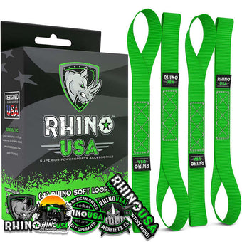 compare product Rhino USA Soft Loops Motorcycle Tie-Down Set 4-Pack Green