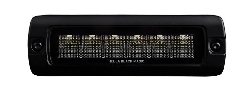 Hella Universal Black Magic 6 L.E.D. Flush Mount Mini Light Bar - Flood Beam - My Store