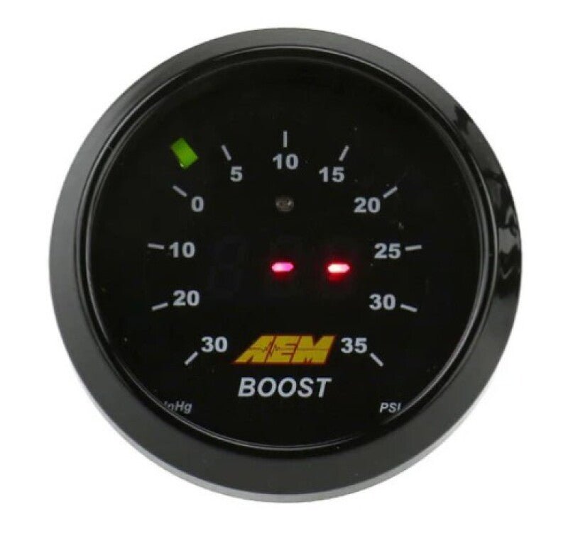AEM 52mm Boost Digital Gauge - 30 - 35psi - My Store