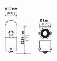 Hella Bulb 3893 12V 4W Ba9S T275 (2) - My Store