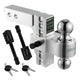 Rhino USA 6In Heavy Duty Drop Hitch - 2In (Silver) - My Store