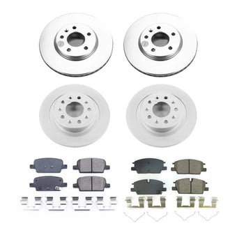 compare product Power Stop 2021 Chevrolet Malibu Front & Rear Z17 Coated Brake Kit