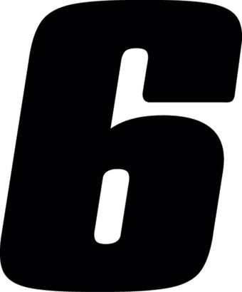 compare product Hardline Dirt Digits 3pk 4 in. - High Gloss Number 6 - Black