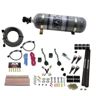 compare product Nitrous Express 4 Cyl SX2 Nozzle Nitrous Kit (100-300HP x 2) w/Composite Bottle