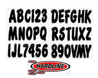compare product Hardline Boat Lettering Registration Kit 3 in. - 200 Black Solid