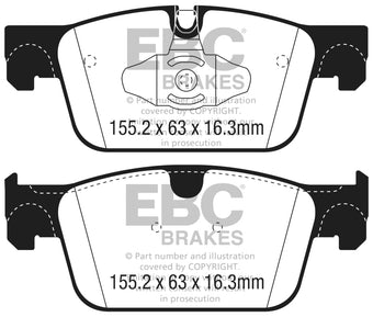 compare product EBC 2017+ Volvo S90 2.0L Turbo Yellowstuff Front Brake Pads