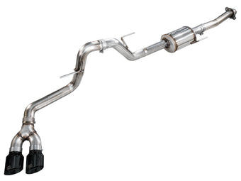 compare product AWE 21-25 Ford F150 (14th Gen Reg Cab) Cat-Back Exhaust - 4.5in Dual Side Exit Diamond Black Tips