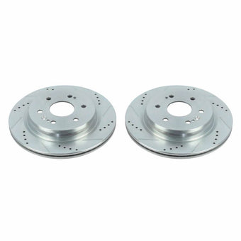 compare product Power Stop 19-20 Chevrolet Silverado 1500 Rear Evolution Drilled & Slotted Rotors - Pair