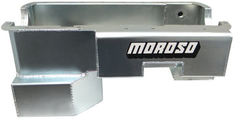 compare product Moroso Ford 289-302 (w/Rear Sump & Billet End Seals) Power Pouch Wet Sump 7qt 9in Steel Oil Pan
