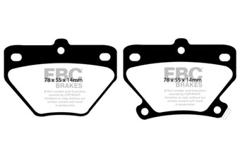 compare product EBC 02-08 Pontiac Vibe 1.8 GT Greenstuff Rear Brake Pads