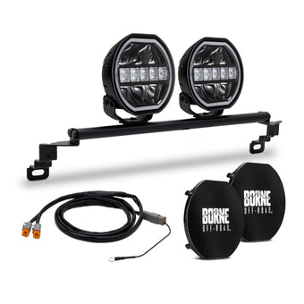 compare product Borne Off-Road 2021+ Ford Bronco Direct Fit Lights - Standard Bumper - 2in x 7in Round - Up