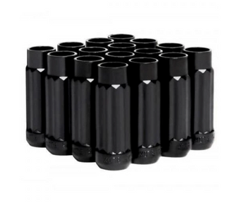 compare product BLOX Racing 12-Sided P17 Tuner Lug Nuts 12x1.25 - Black Steel - Set of 16