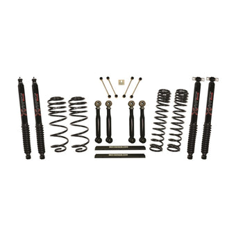 compare product Skyjacker 03-06 Jeep TJ 4in D-Rate Long Travel Kit w/ Adj. FR/RR Lower Flex Links/Black Max Shocks