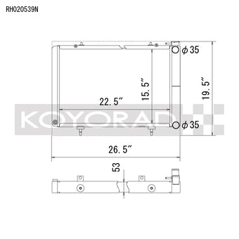 compare product Koyo Nissan 240SX V8 Swap/KA24 Turbo Radiator