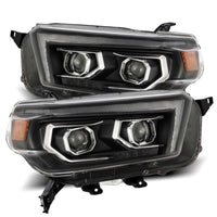 AlphaRex 10 - 13 Toyota 4Runner PRO - Series Projector Headlights Plank Style Black w/Seq Signal/DRL - My Store