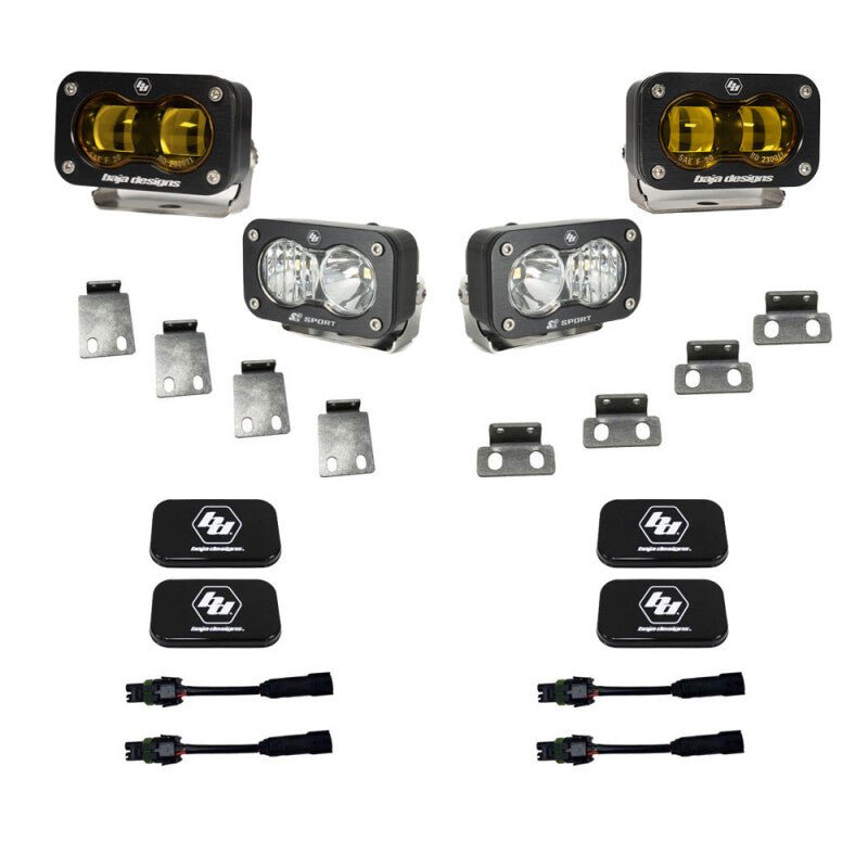 Baja Designs 21+ Ford Raptor/22+ Bronco S2 SAE Pro Fog Pocket Light Kit - My Store
