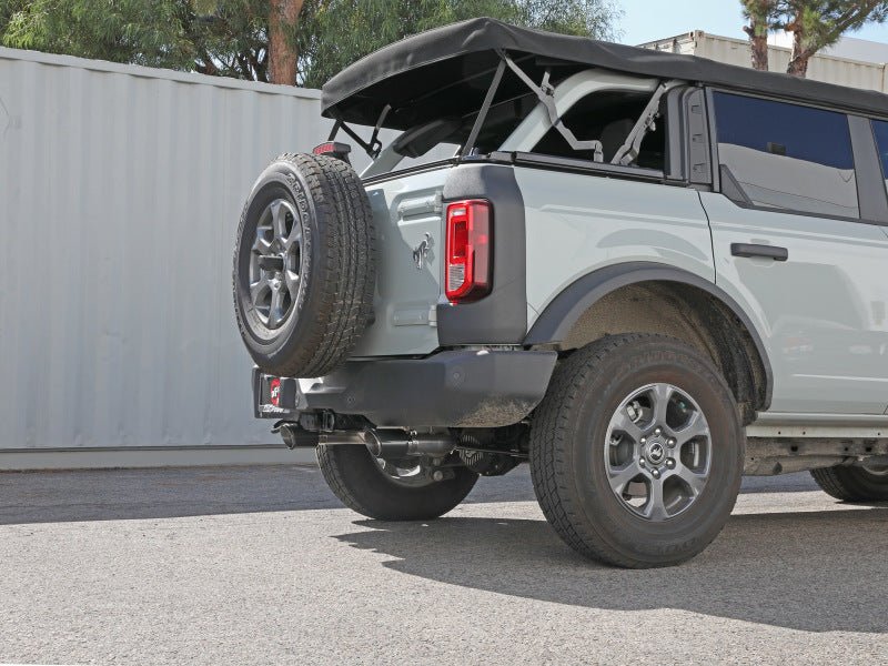 aFe 2021+ Ford Bronco L4 - 2.3L (t) / V6 - 2.7L (tt) Vulcan 3in. to 2.5in. SS Cat - Back - Carbon - My Store