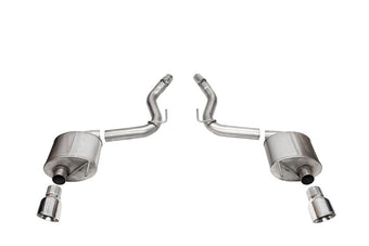compare product Corsa 24+ Ford Mustang GT Touring Axle-Back Dual Rear Exit with 4.5in Pro Series Polished Tips