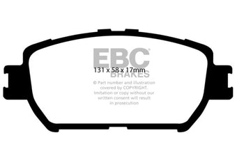 compare product EBC 06-07 Lexus GS300 3.0 Ultimax2 Front Brake Pads