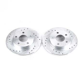 compare product Power Stop 93-05 Ford Taurus Rear Evolution Drilled & Slotted Rotors - Pair