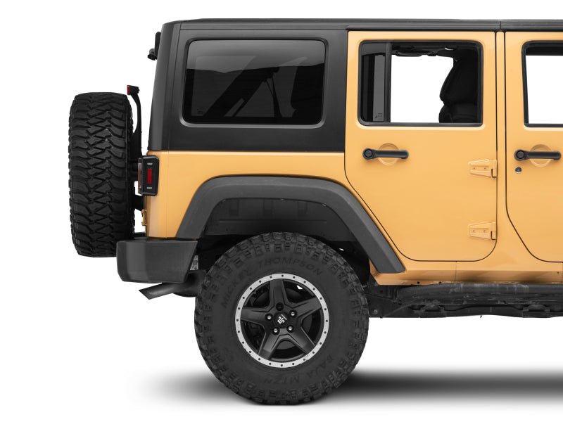 Raxiom 07 - 18 Jeep Wrangler JK Axial Series LED Halo Tail Lights - Black Housing (Dark Smoked Lens) - My Store