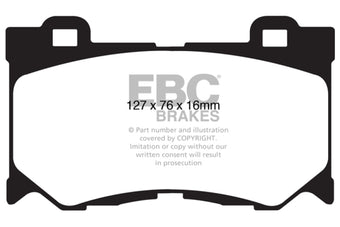 compare product EBC 2013+ Infiniti Q50 Hybrid 3.5L Hybrid Sport Ultimax2 Front Brake Pads