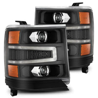 AlphaRex 16 - 18 Chevy 1500HD LUXX LED Proj Headlights BK w/Seq Actvn Light / SeqSig (Req PN 810023) - My Store