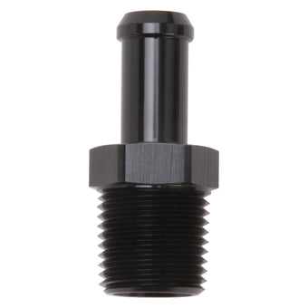 compare product Edelbrock Hose End Straight 1/2In NPT to 1/2In Barb Black Anodize