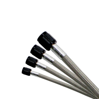 compare product Nitrous Express 6AN 2ft Stainless Steel Braided Hose - Black